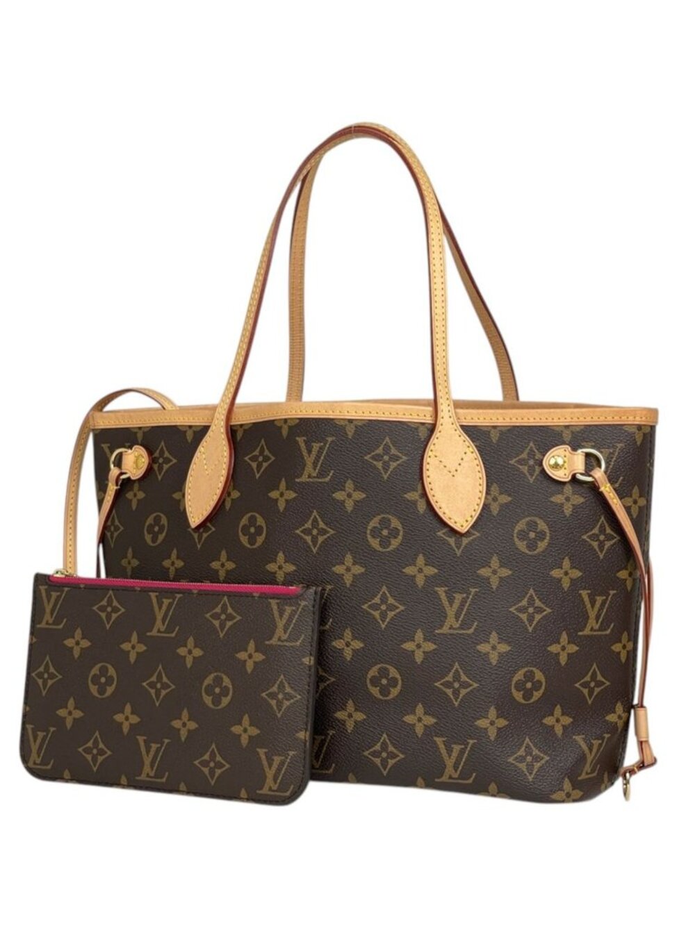 Louis Vuitton Neverfull PM Tote Bag Monogram Brown Pivoine